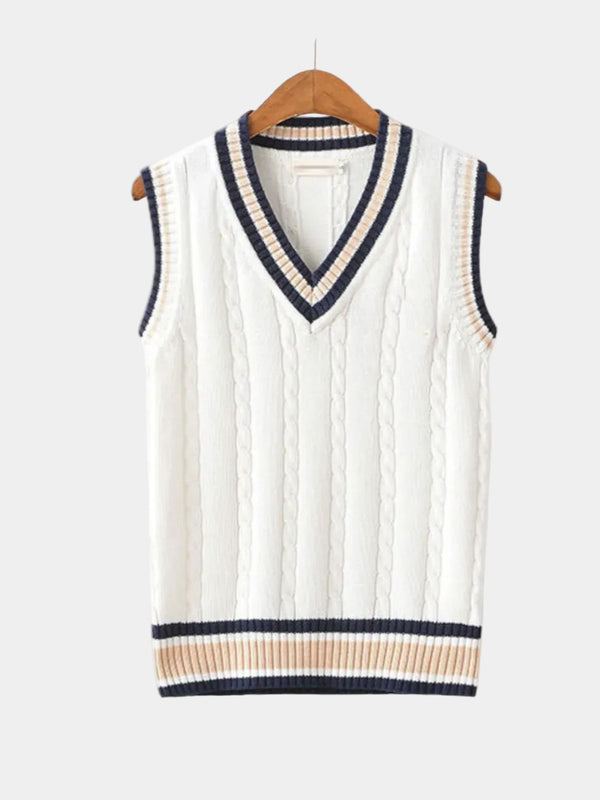 Men's Cable Pattern Sweater Vest