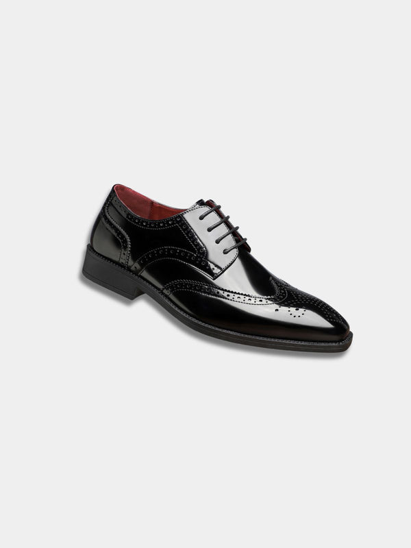 Men's Shoes with Floral Perforated Details