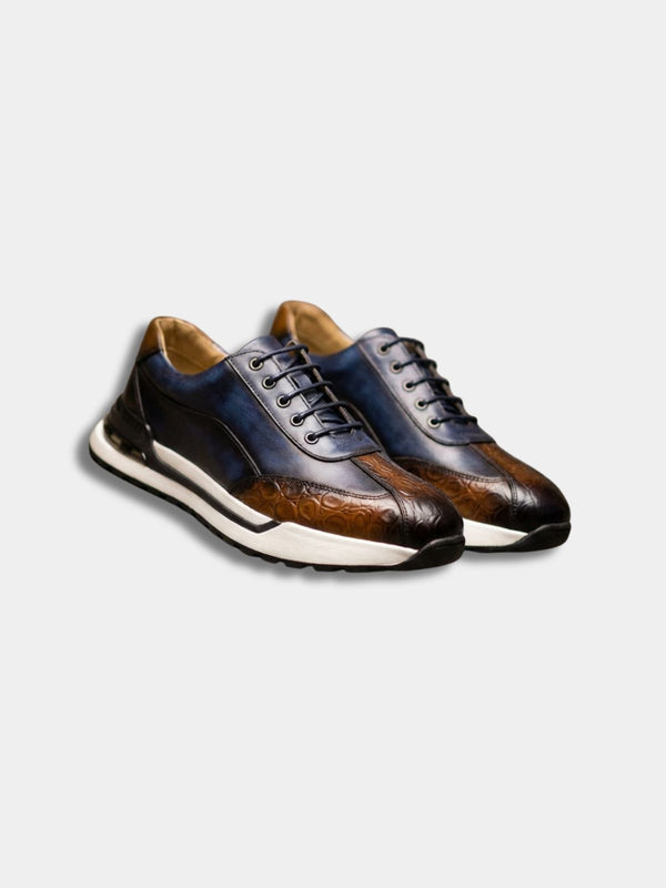 Men's Textured Lace-Up Sneakers
