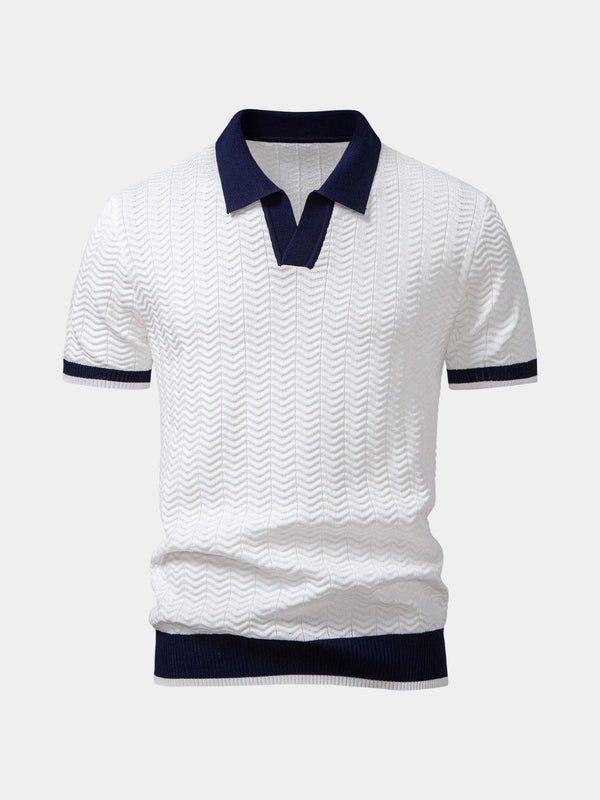 Men's Textured Polo Shirt