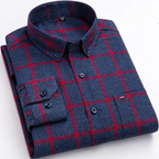 Men's Button-Up Plaid Shirt