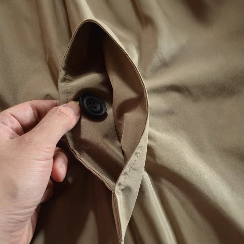 Men's Quilted Button-Up Coat
