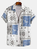 Men's Bandana Print Button-Up Shirt