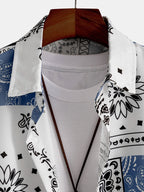 Men's Bandana Print Button-Up Shirt
