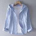 Men's Striped Hooded Shirt