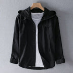 Men's Striped Hooded Shirt