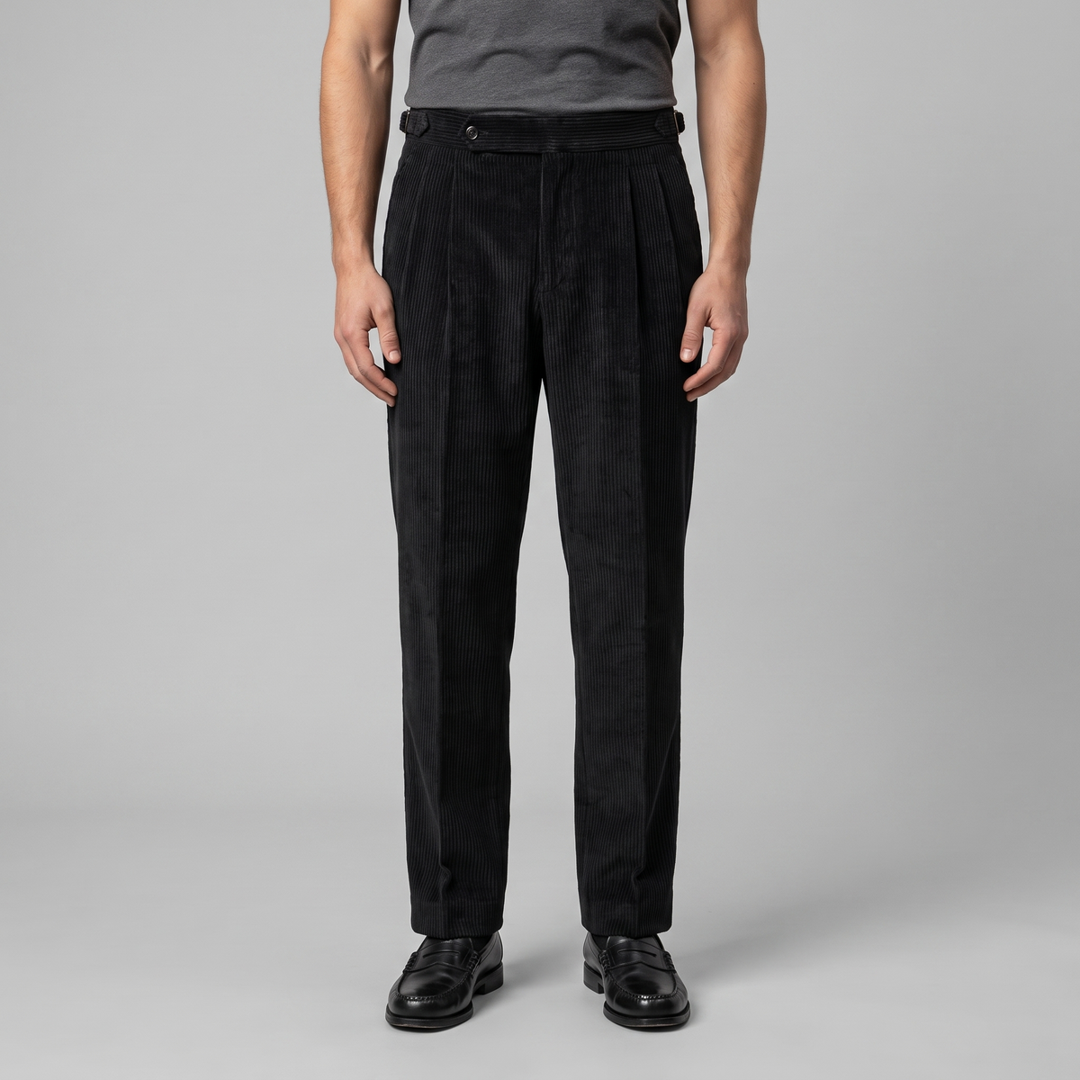 Men's Adjustable Waist Pleated Pants