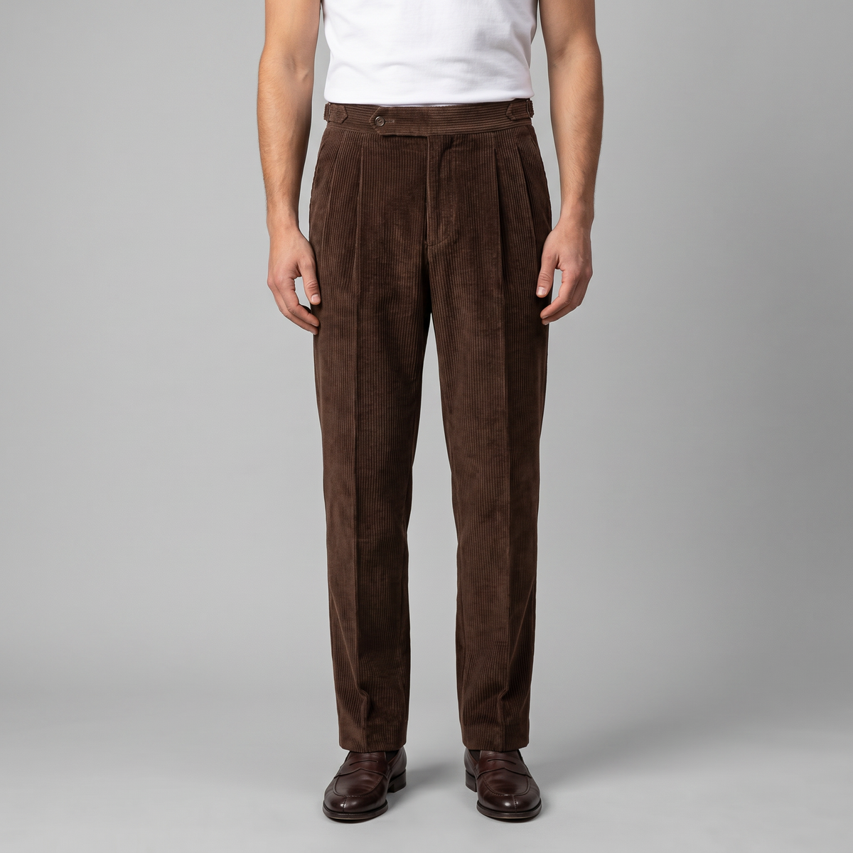 Men's Adjustable Waist Pleated Pants