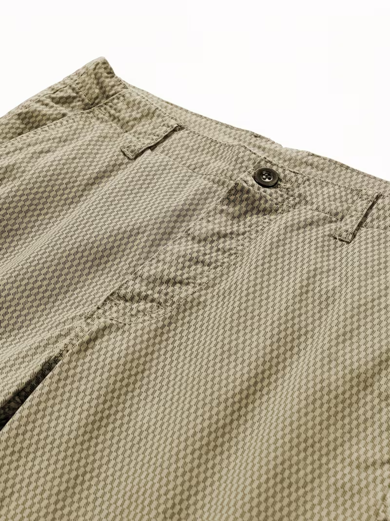 Men's Belted Button Zip Shorts