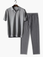 Men's Birdseye Polo and Drawstring Pants Set