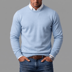 Men's Brushed Fine Knit Crew Neck Sweater