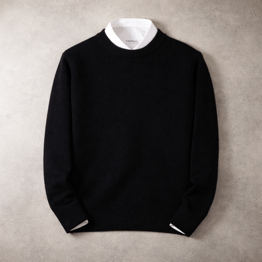 Men's Brushed Fine Knit Crew Neck Sweater