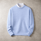 Men's Brushed Fine Knit Crew Neck Sweater
