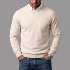 Men's Brushed Fine Knit Crew Neck Sweater