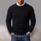 Men's Brushed Fine Knit Crew Neck Sweater