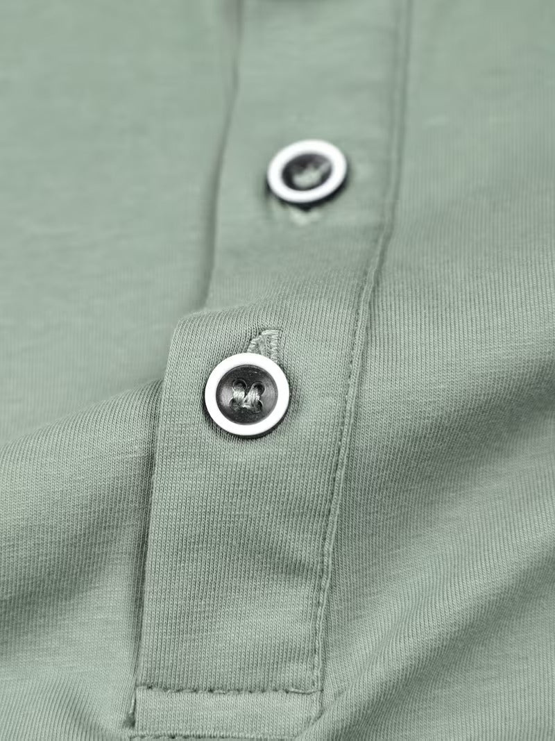 Men's Button Placket Polo Shirt