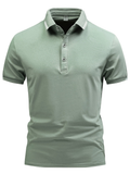 Men's Button Placket Polo Shirt