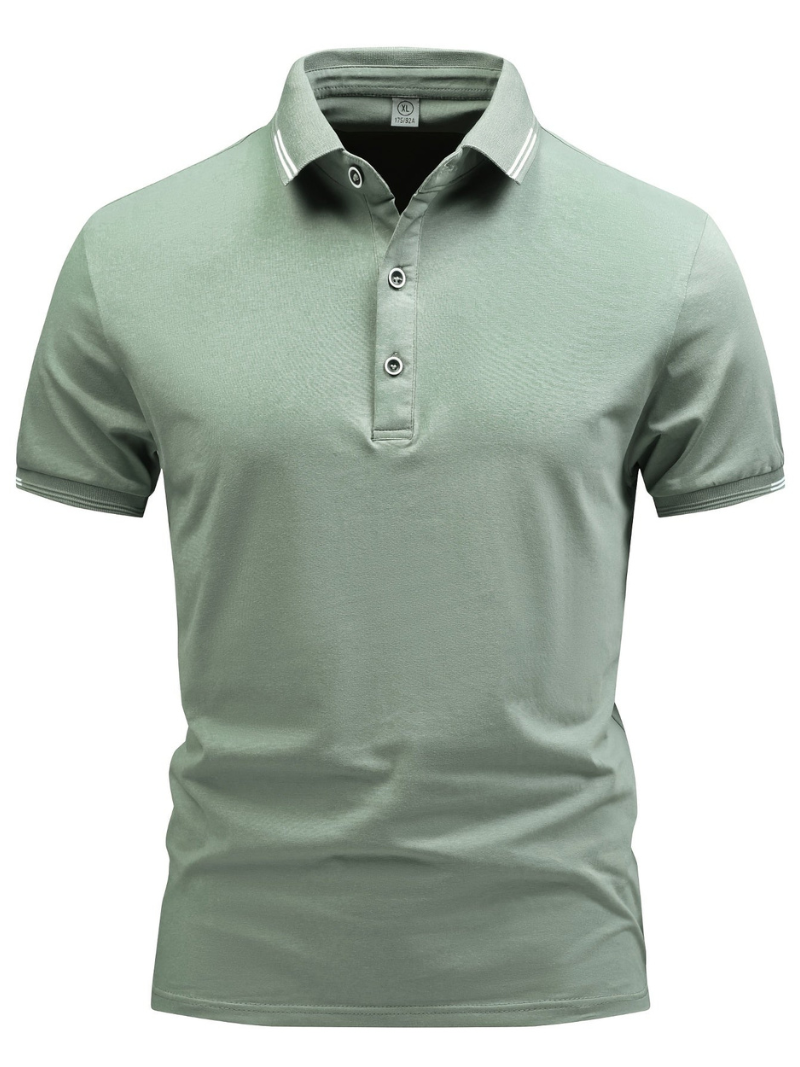 Men's Button Placket Polo Shirt