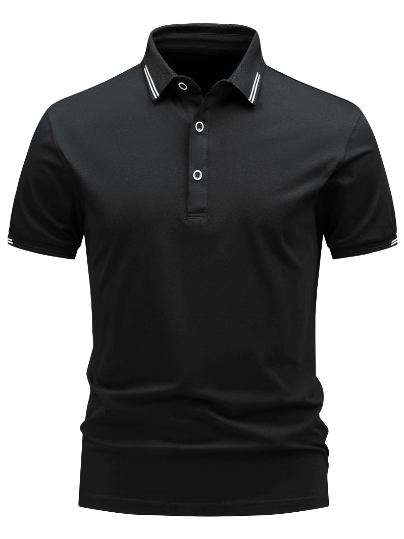 Men's Button Placket Polo Shirt