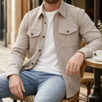 Men's Button-Up Long Sleeve Overshirt