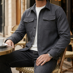 Men's Button-Up Long Sleeve Overshirt