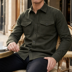 Men's Button-Up Long Sleeve Overshirt