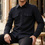 Men's Button-Up Long Sleeve Overshirt