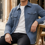 Men's Button-Up Long Sleeve Overshirt