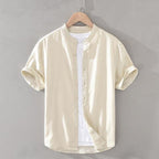 Men's Button-Up Mandarin Collar Shirt
