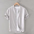 Men's Button-Up Mandarin Collar Shirt