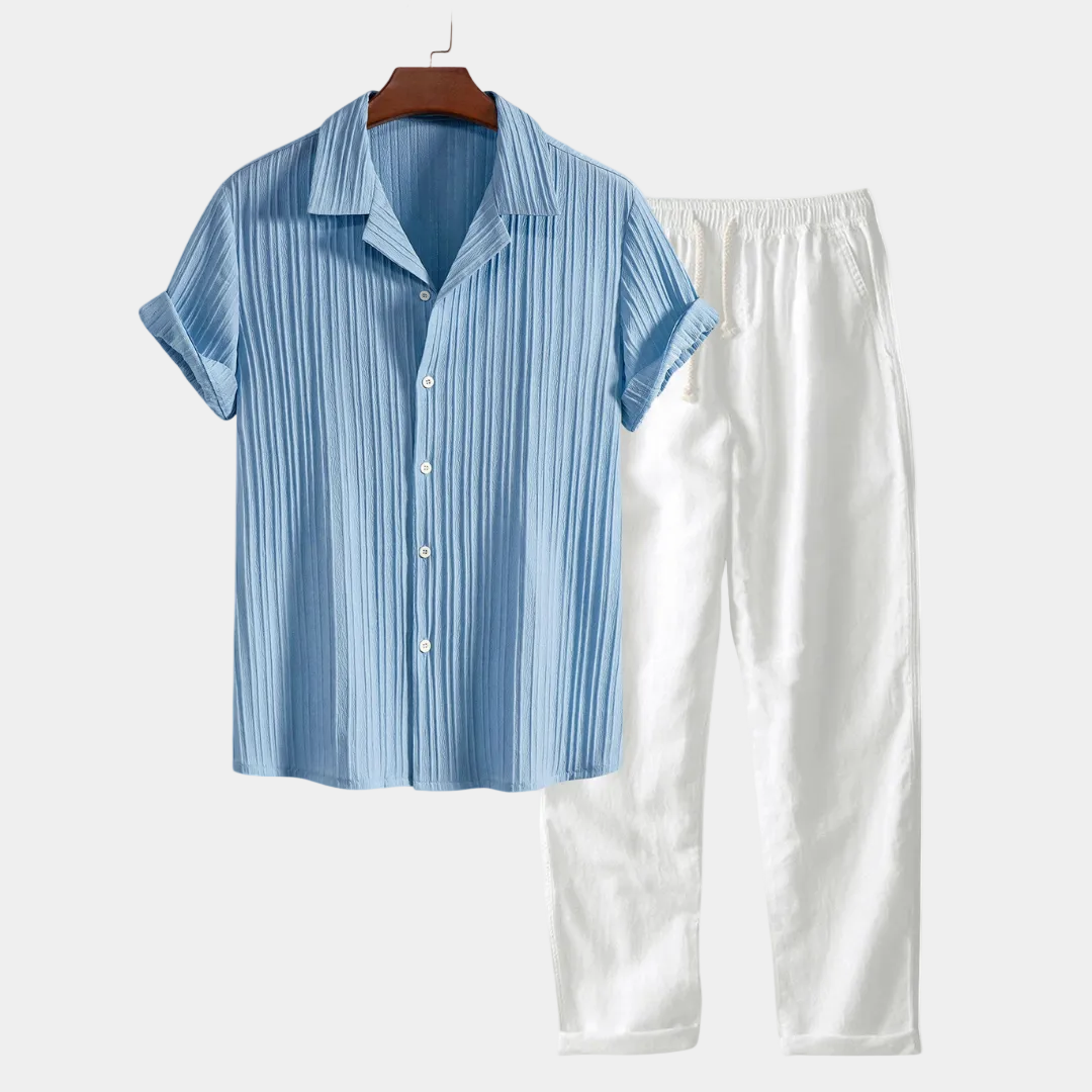 Men's Button-Up Matching Set