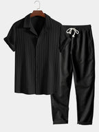Men's Button-Up Matching Set