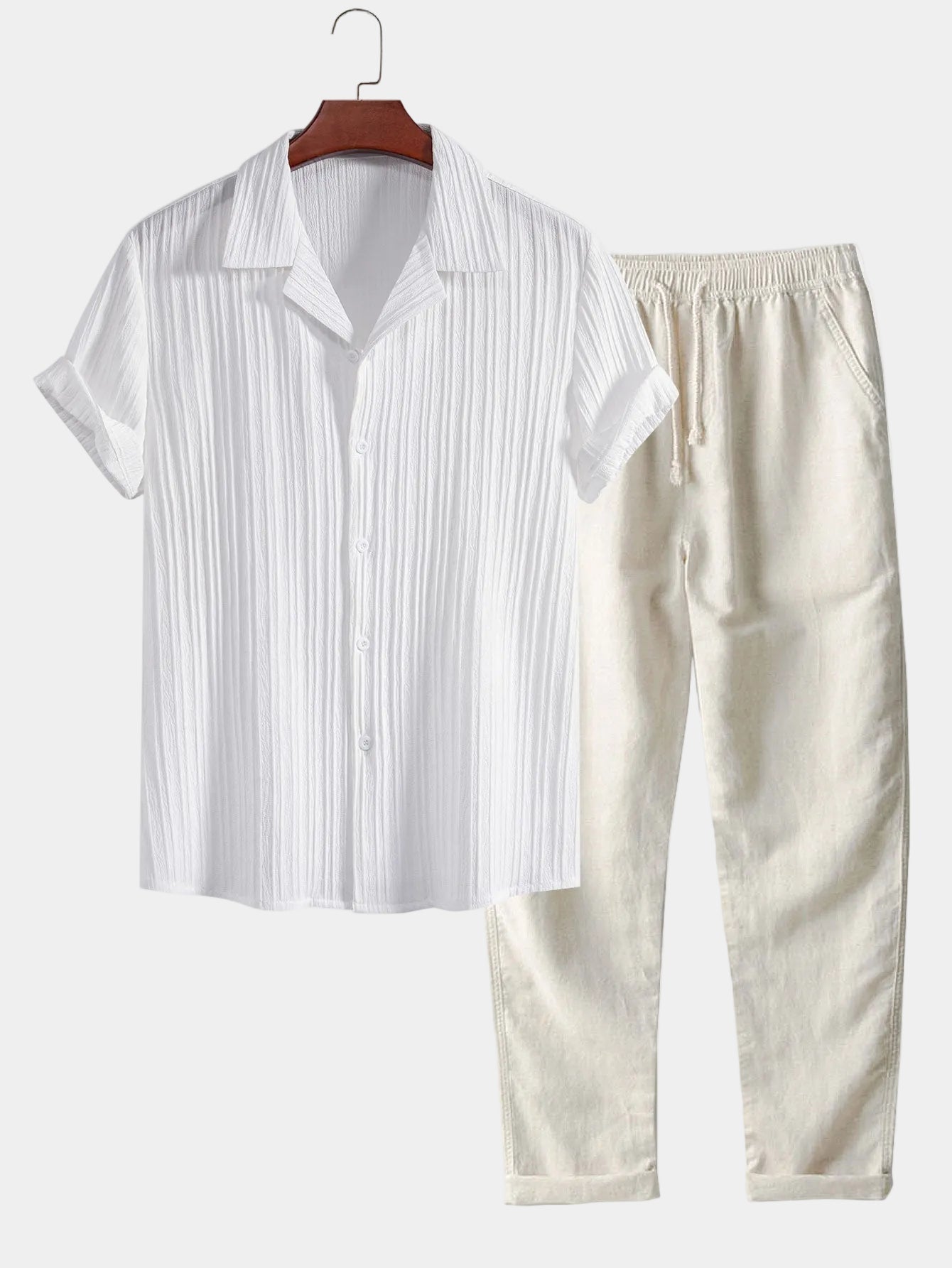 Men's Button-Up Matching Set