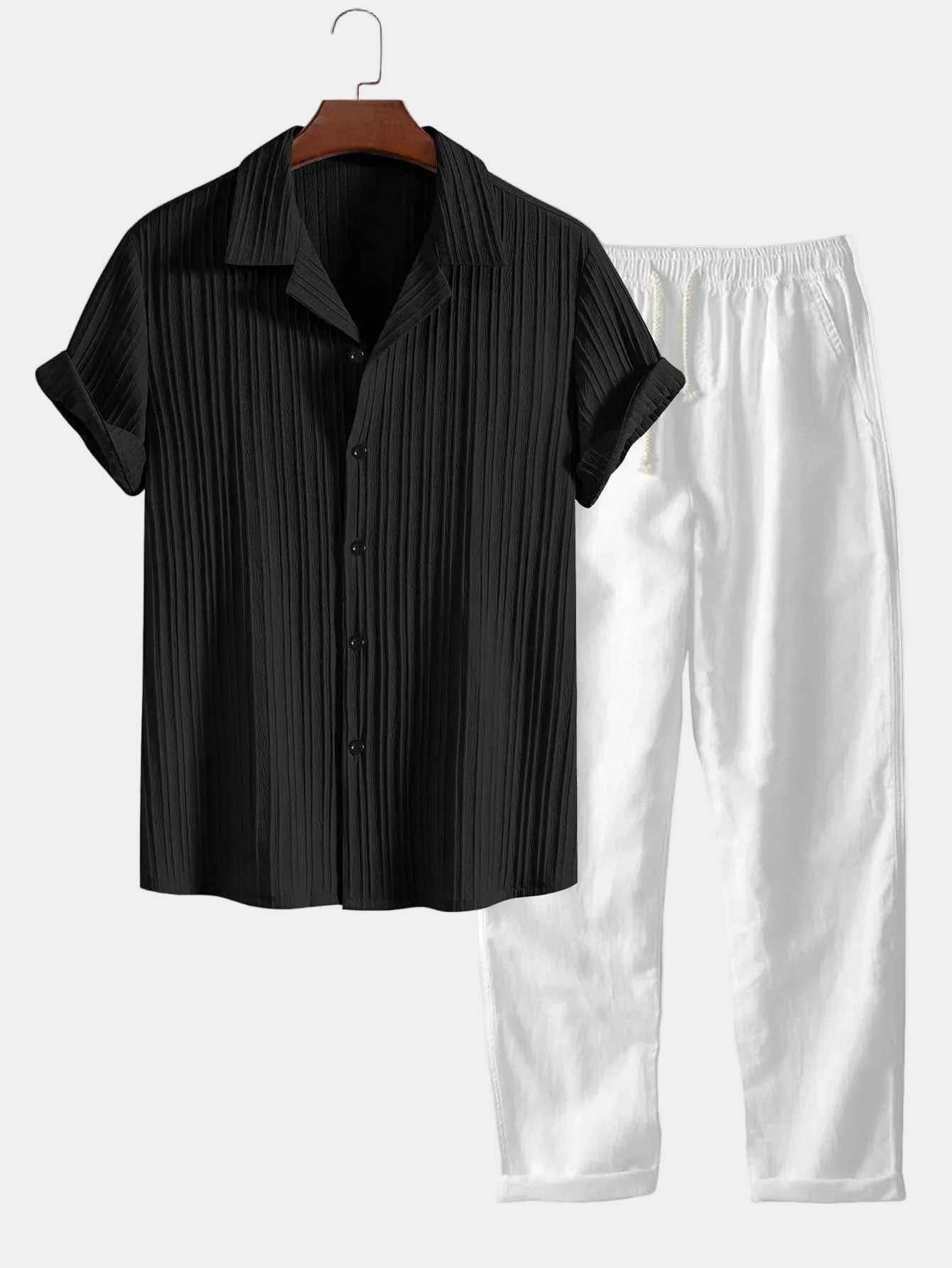 Men's Button-Up Matching Set
