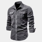 Men's Button-Up Pocket Utility Shirt
