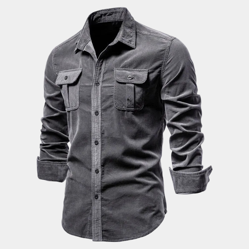 Men's Button-Up Pocket Utility Shirt