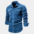 Men's Button-Up Pocket Utility Shirt