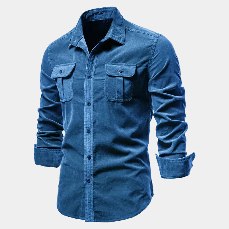 Men's Button-Up Pocket Utility Shirt