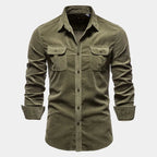 Men's Button-Up Pocket Utility Shirt