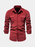 Men's Button-Up Pocket Utility Shirt