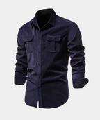 Men's Button-Up Pocket Utility Shirt