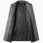 Men's Button-Up Quilted-Lined Overcoat