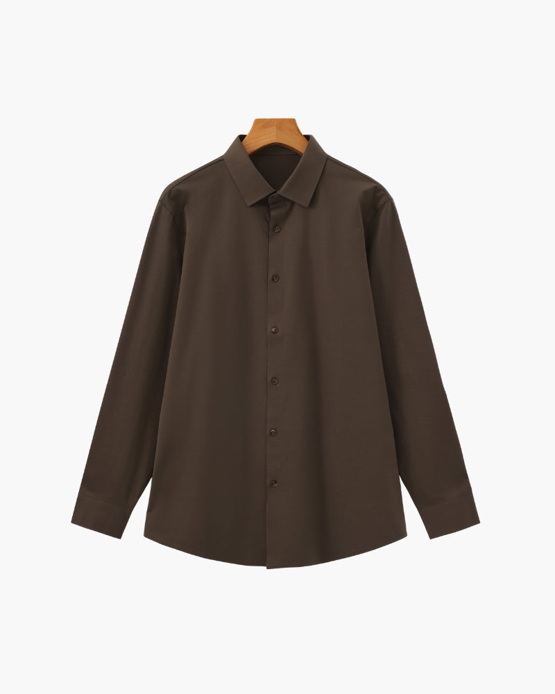 Men's Button-Up Shirt with Classic Collar