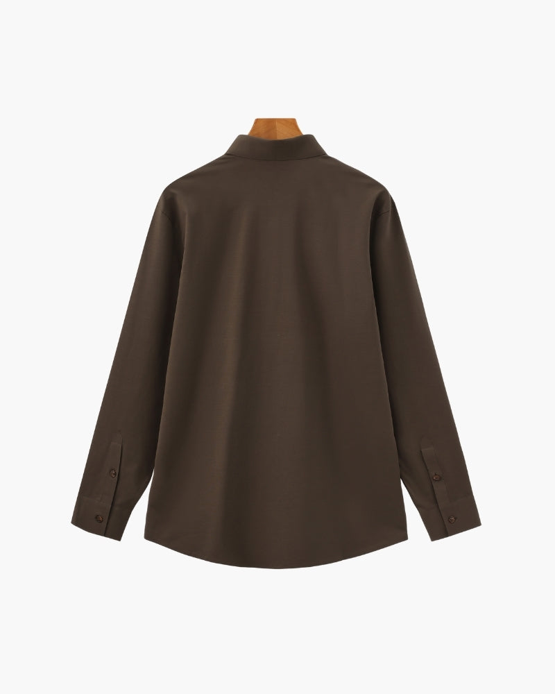 Men's Button-Up Shirt with Classic Collar