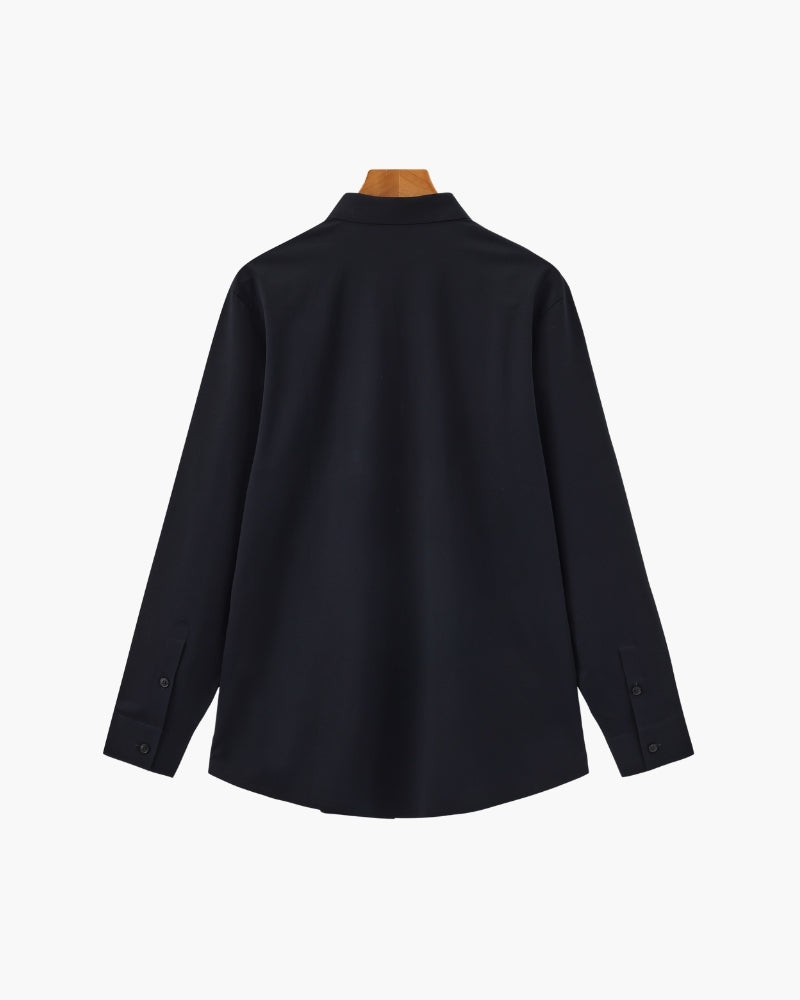 Men's Button-Up Shirt with Classic Collar
