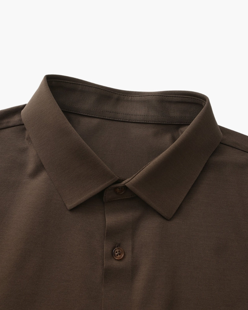 Men's Button-Up Shirt with Classic Collar
