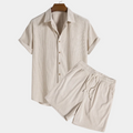 Men's Button-Up Short Sleeve Set