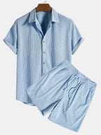 Men's Button-Up Short Sleeve Set