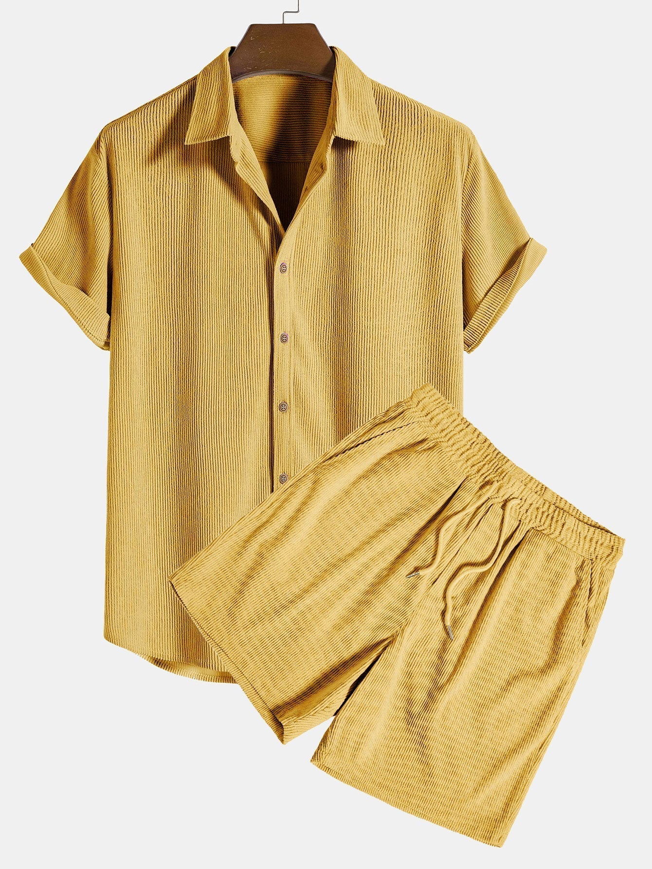 Men's Button-Up Short Sleeve Set
