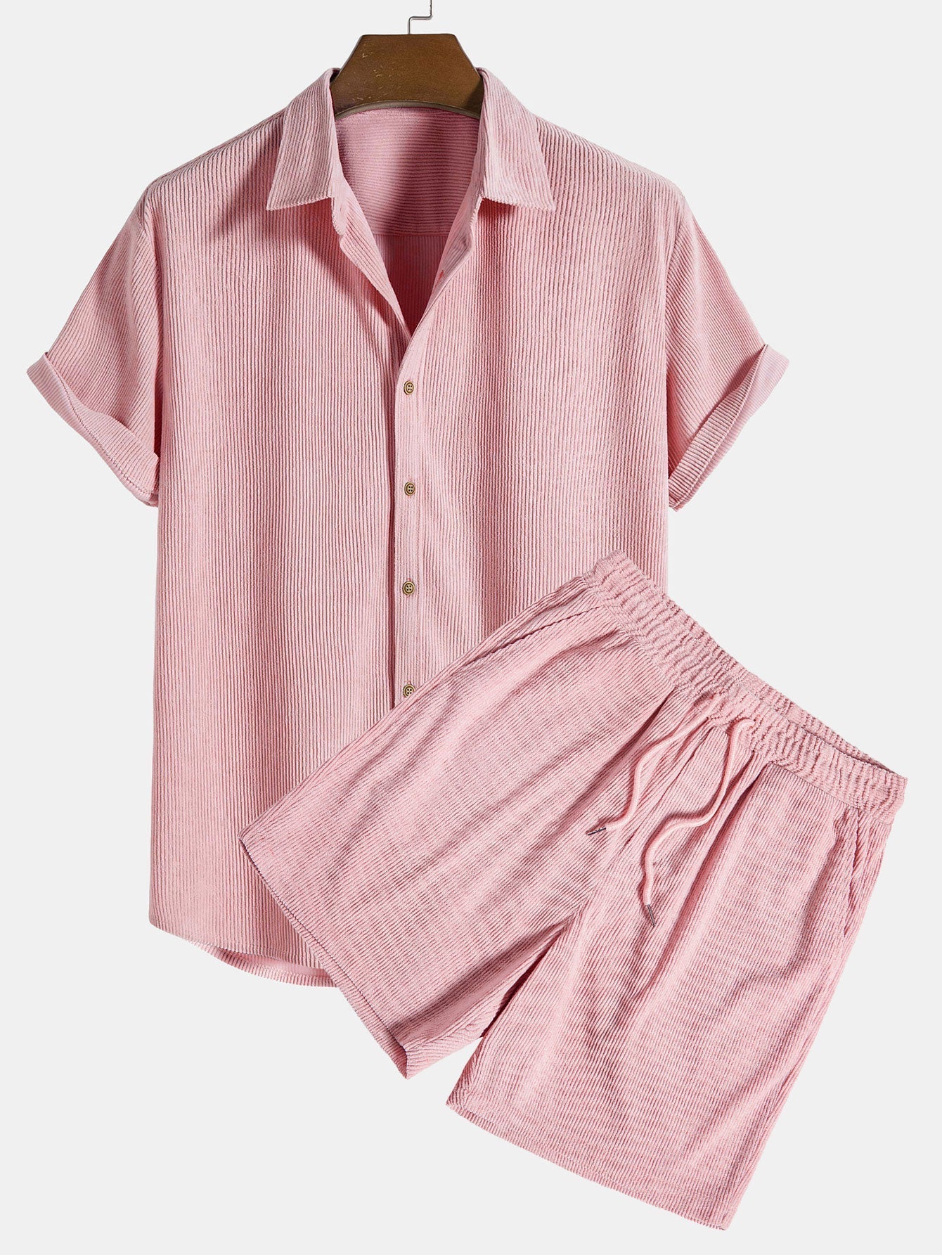 Men's Button-Up Short Sleeve Set